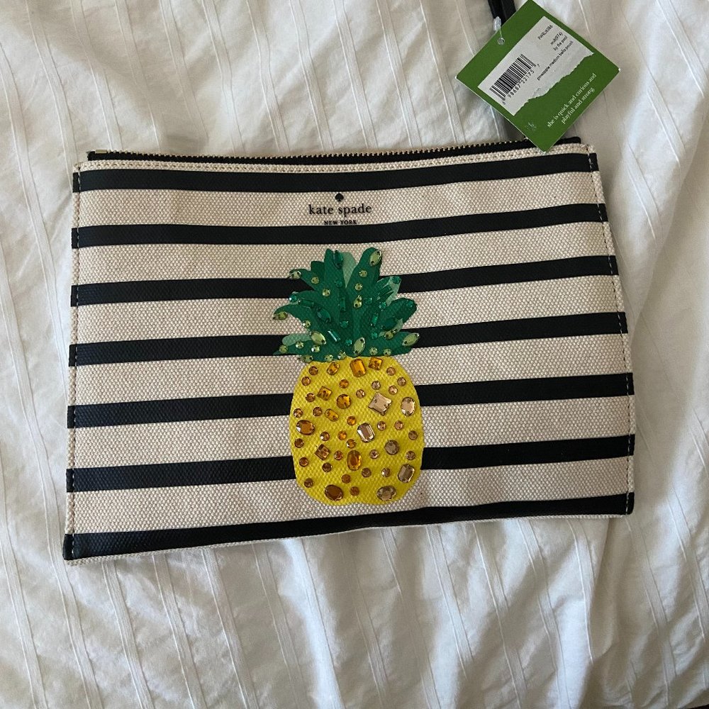 kate spade pineapple clutch - NWT